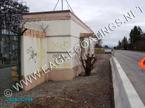 with graffiti